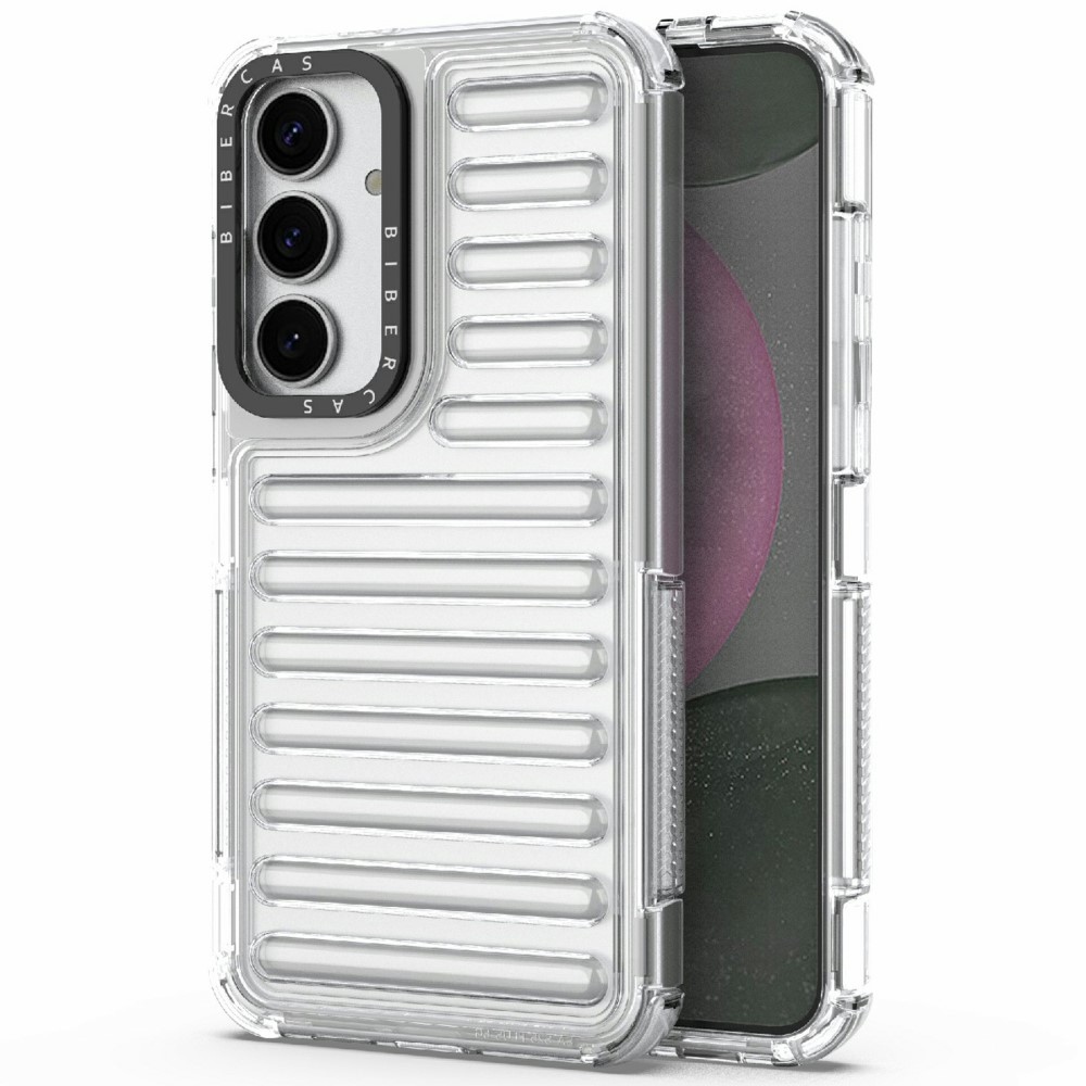 Csíkos tartós borító Samsung Galaxy S25+ készülékhez - átlátszó