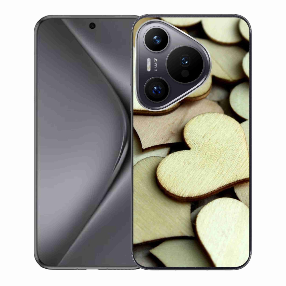 Gél borító mmCase a Huawei Pura 70-hez - fából készült szívek