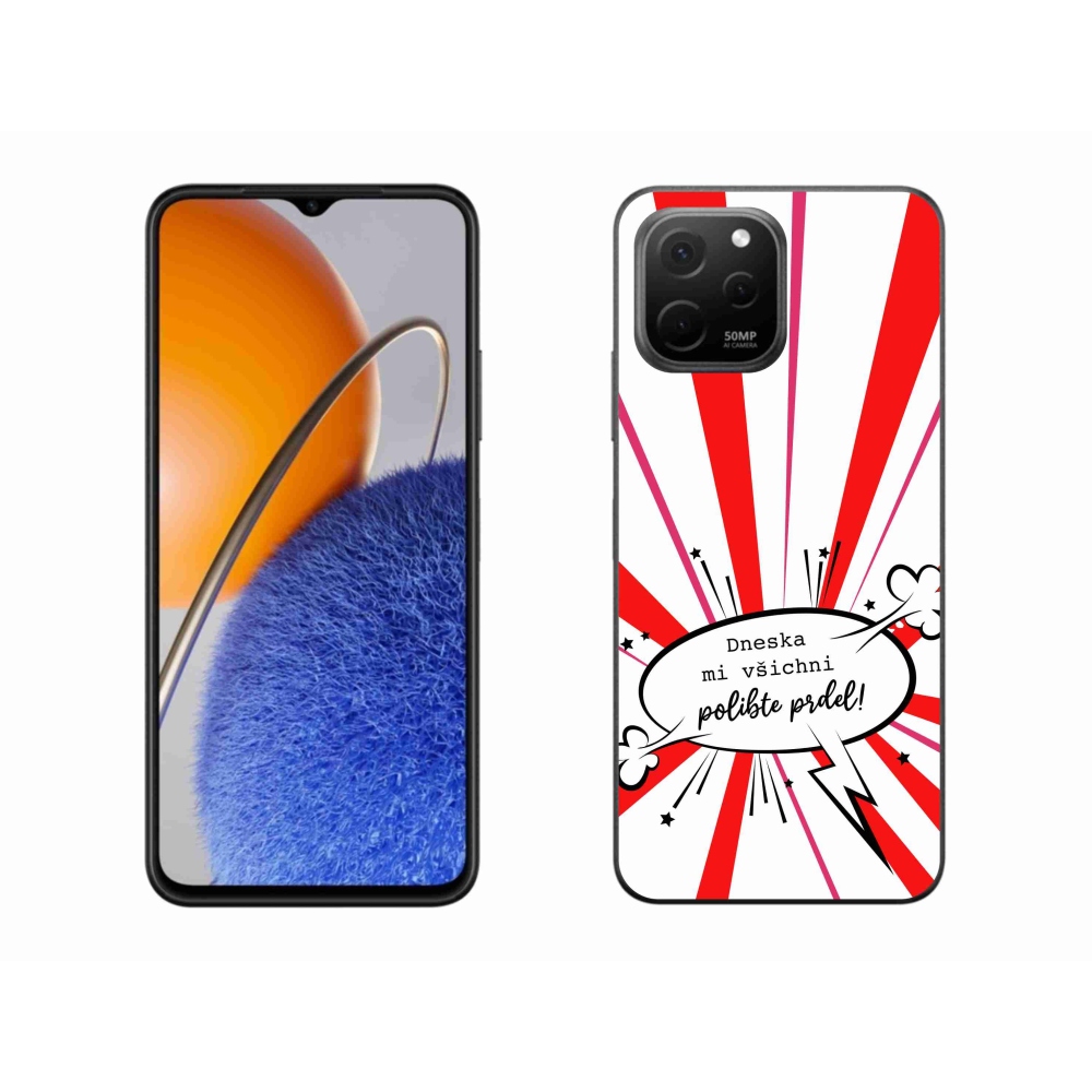 Gél borító mmCase a Huawei Nova Y61 készülékhez - vicces szöveg 15 fehér háttérrel