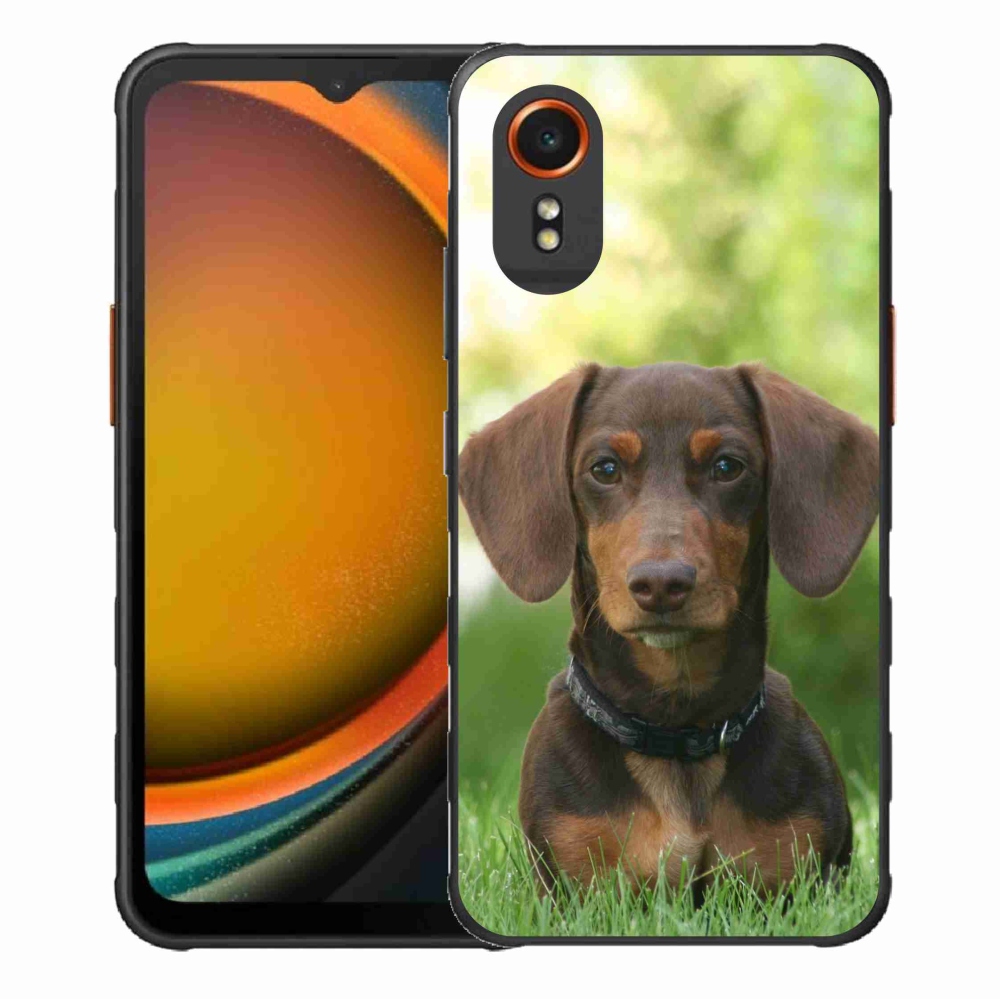 Gél tok mmCase Samsung Galaxy Xcover 7 készülékhez - barna tacskó