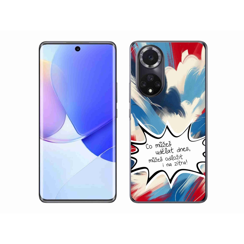 Gél borító mmCase a Huawei Nova 9-hez - vicces szöveg 9 fehér háttérrel