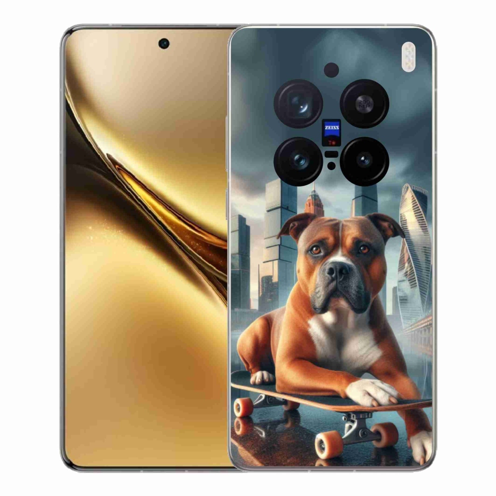 Gél borítás mmCase a Vivo X200 Pro 5G készülékhez - kutya gördeszkán