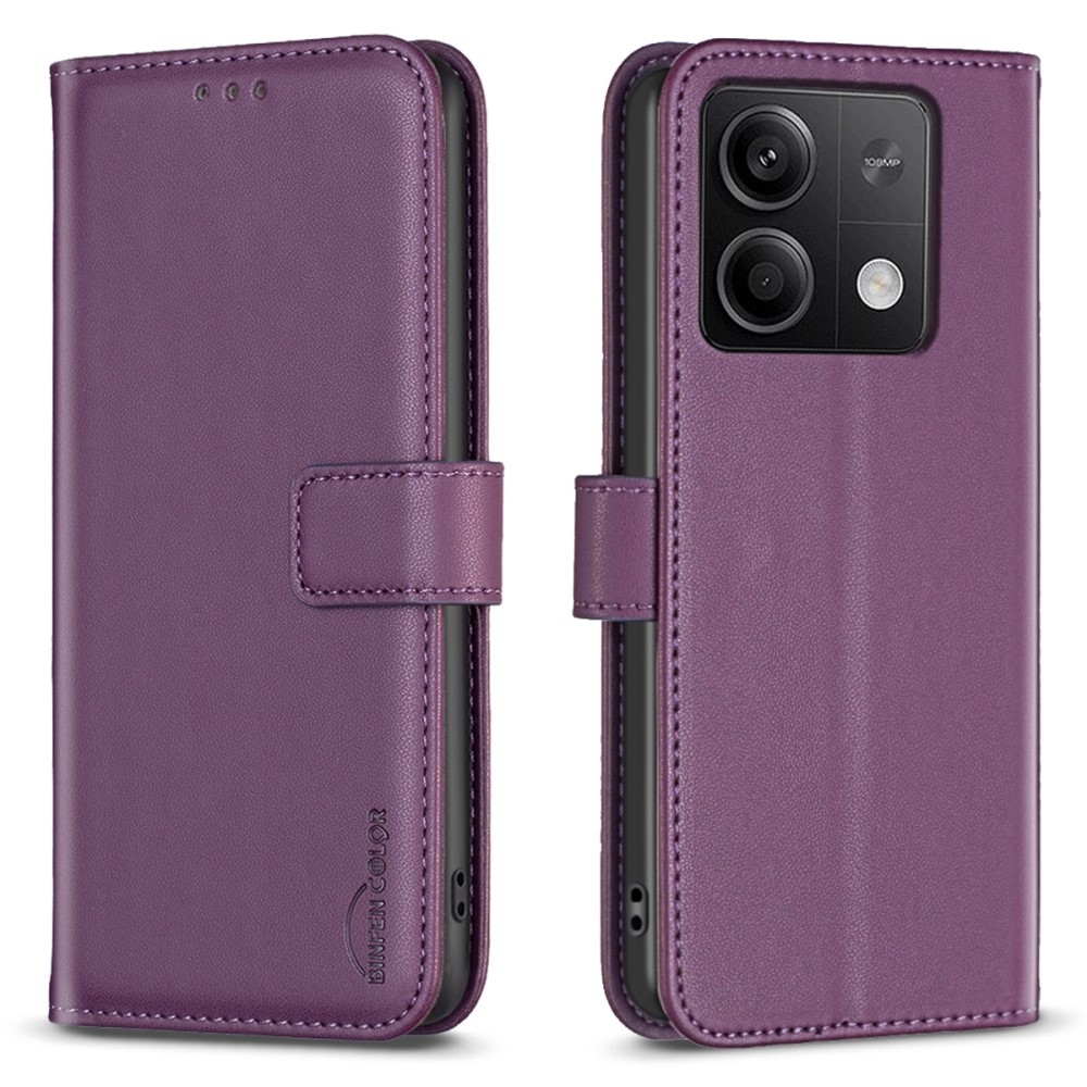 BNF könyv tok Xiaomi Redmi Note 13 5G - sötétlila - Xiaomi Redmi Note 13 5G számára