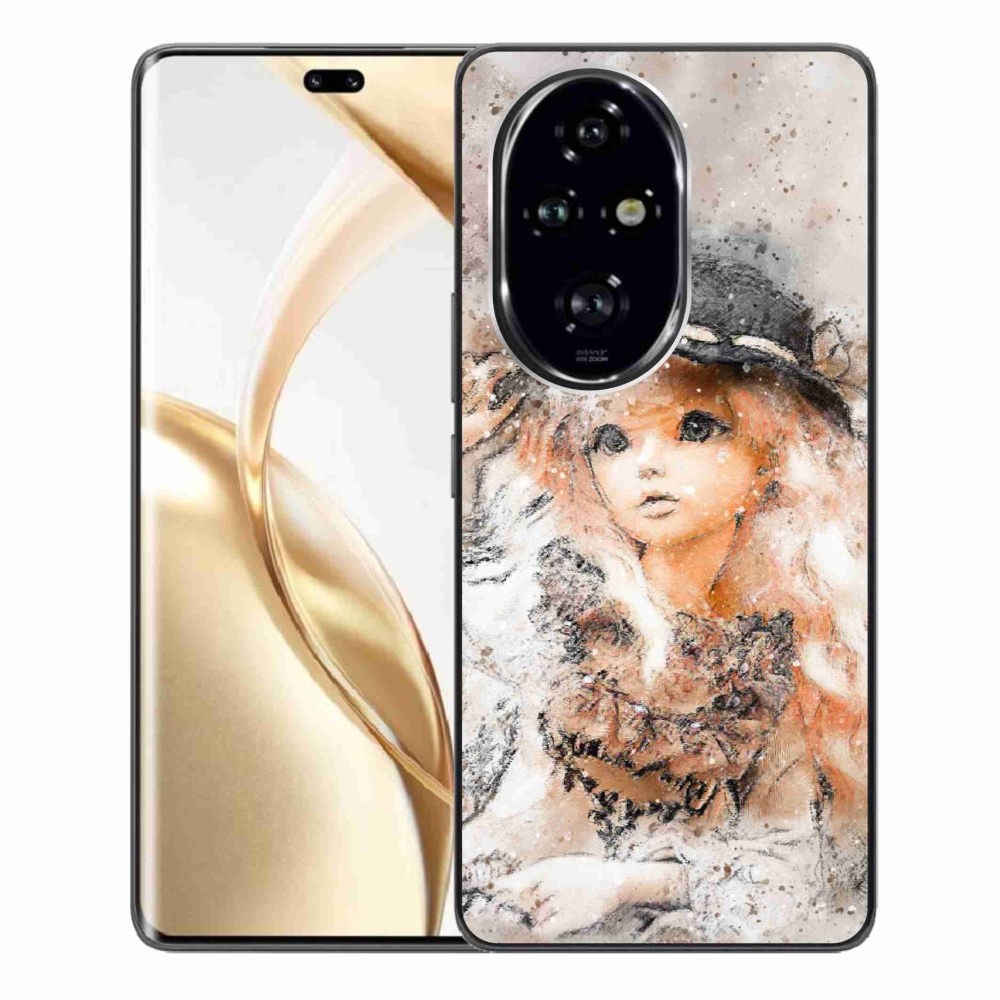 Zselés borítás mmCase a Honor 200 Pro 5G készülékhez - lány sapkával