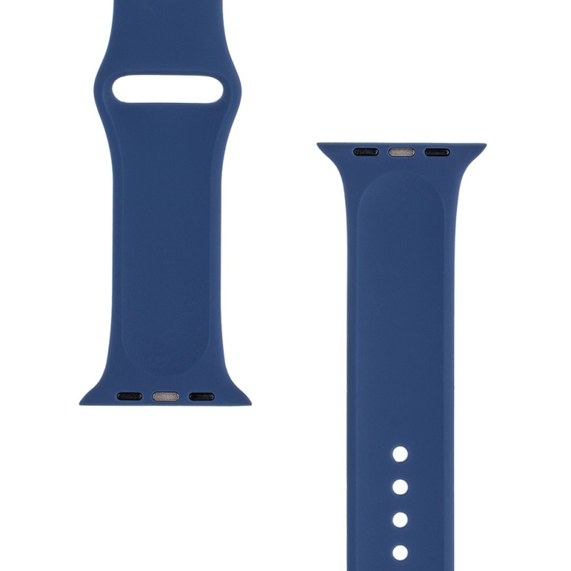 Tactical 838 Szilikon szíj Apple Watch 1/2/3/4/4/5/6/7/8/9/SE 42/44/45/45/49mm-es Apple Watch-hoz, sötétkék színű