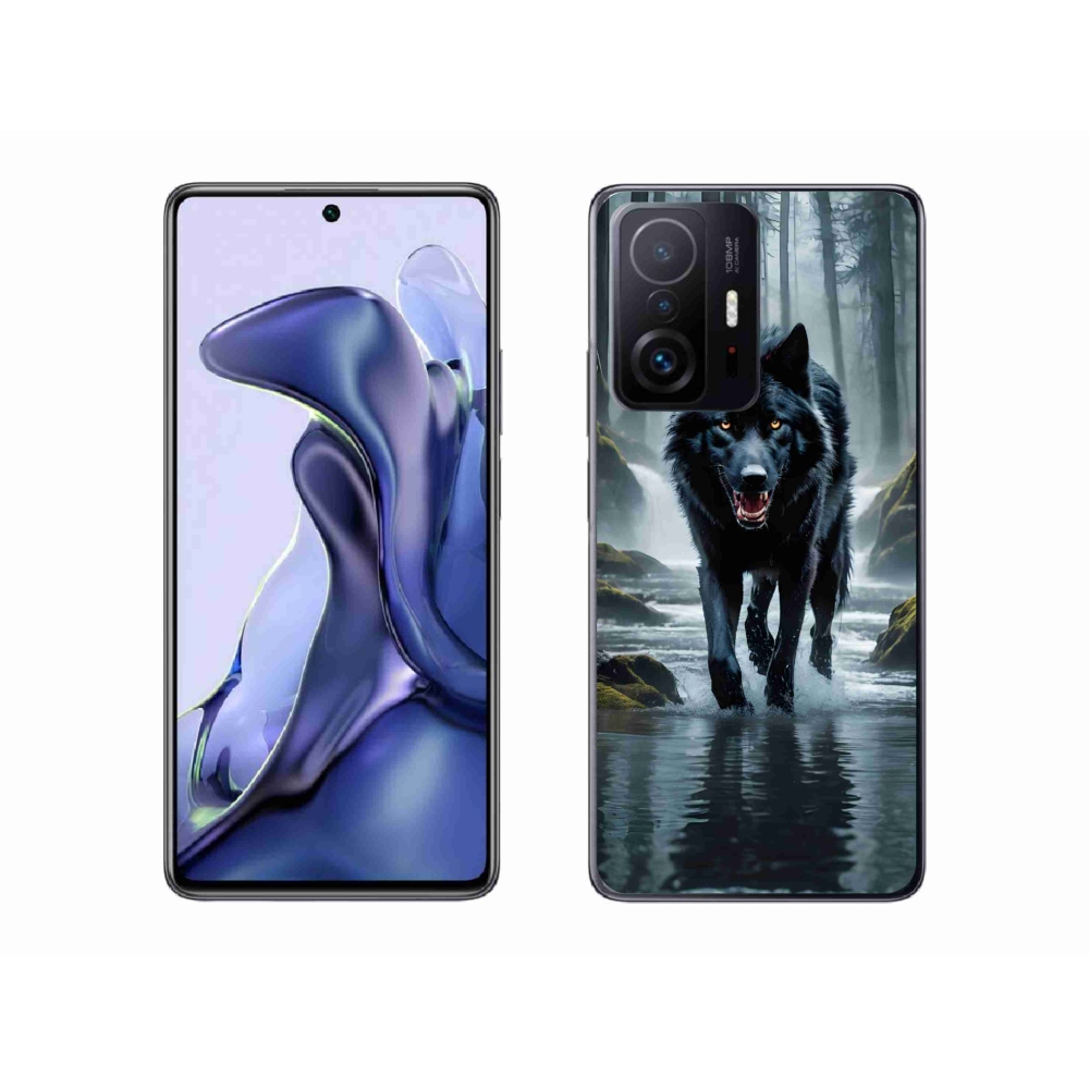 Gél borítás mmCase a Xiaomi 11T-hez - fekete farkas