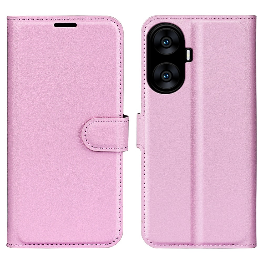 Litchi könyvtáska a Realme C55 készülékhez - rózsaszín