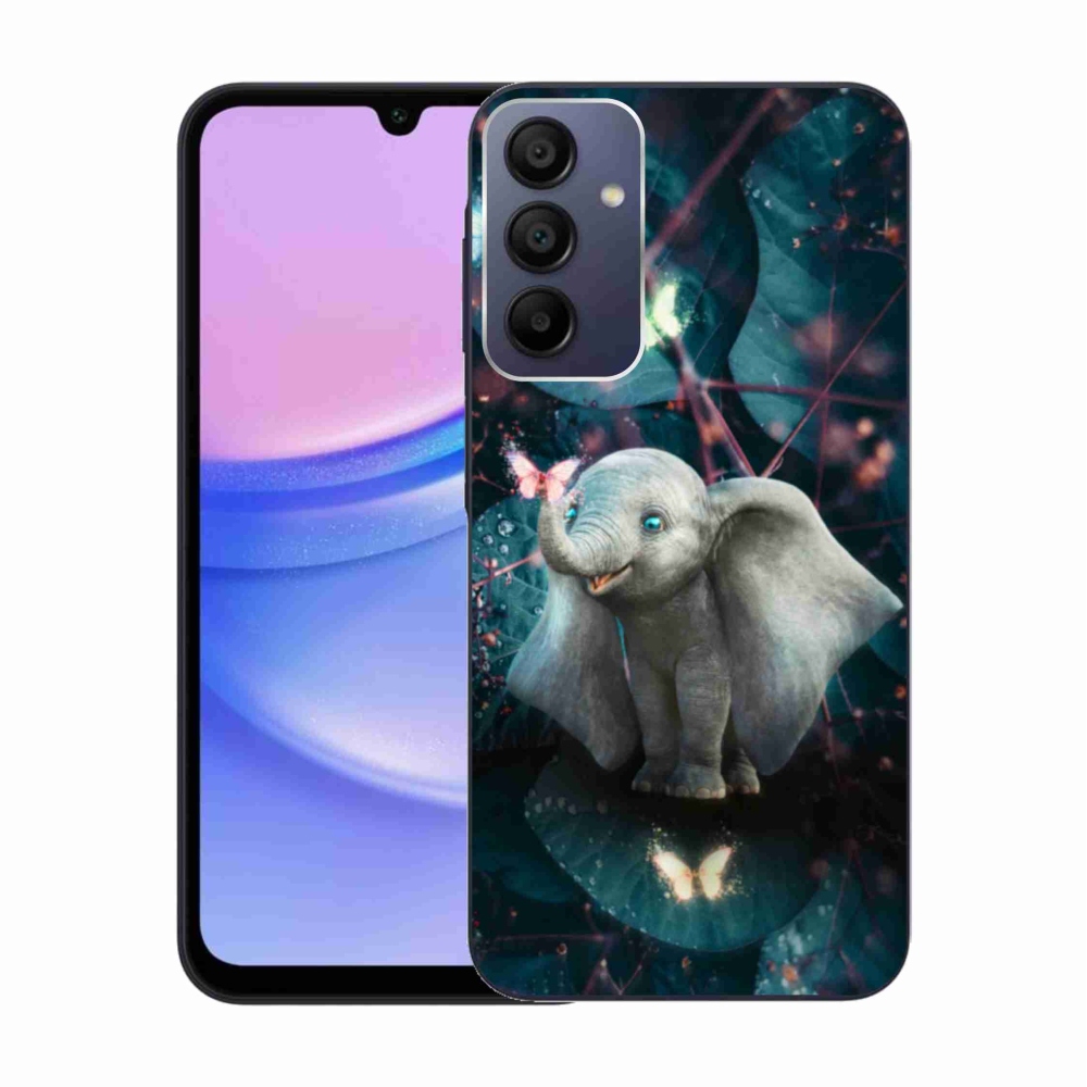 Gél borítás mmCase Samsung Galaxy A15 4G/5G készülékhez - aranyos elefánt