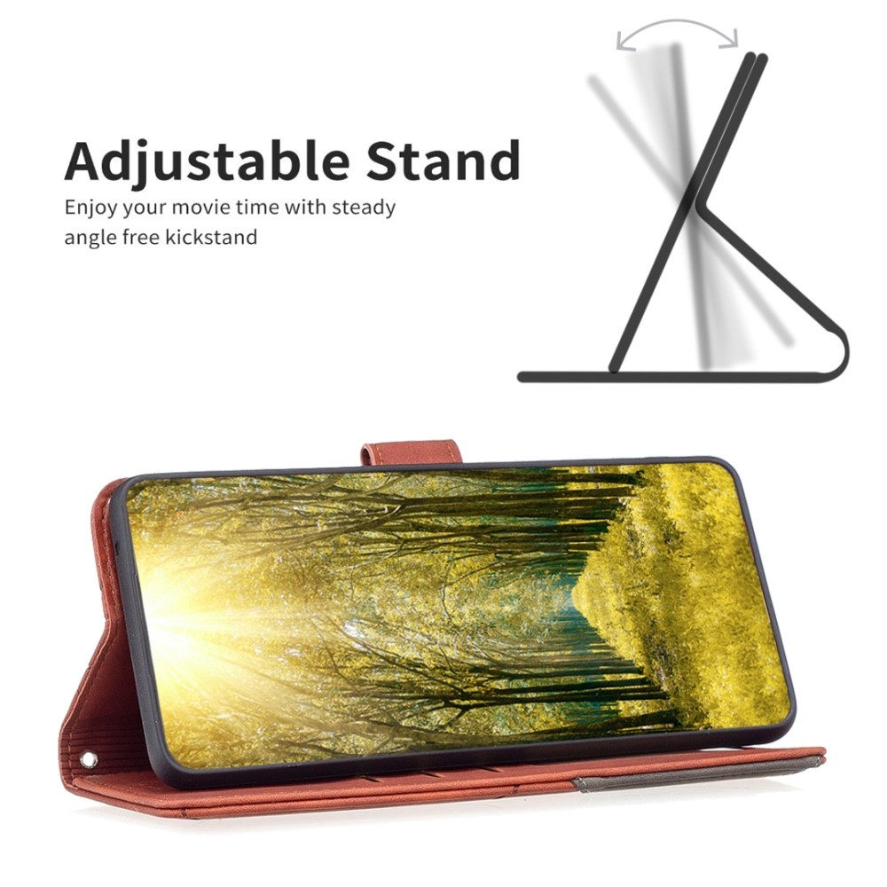 BINFEN könyvtáska Samsung Galaxy M15 5G - barna