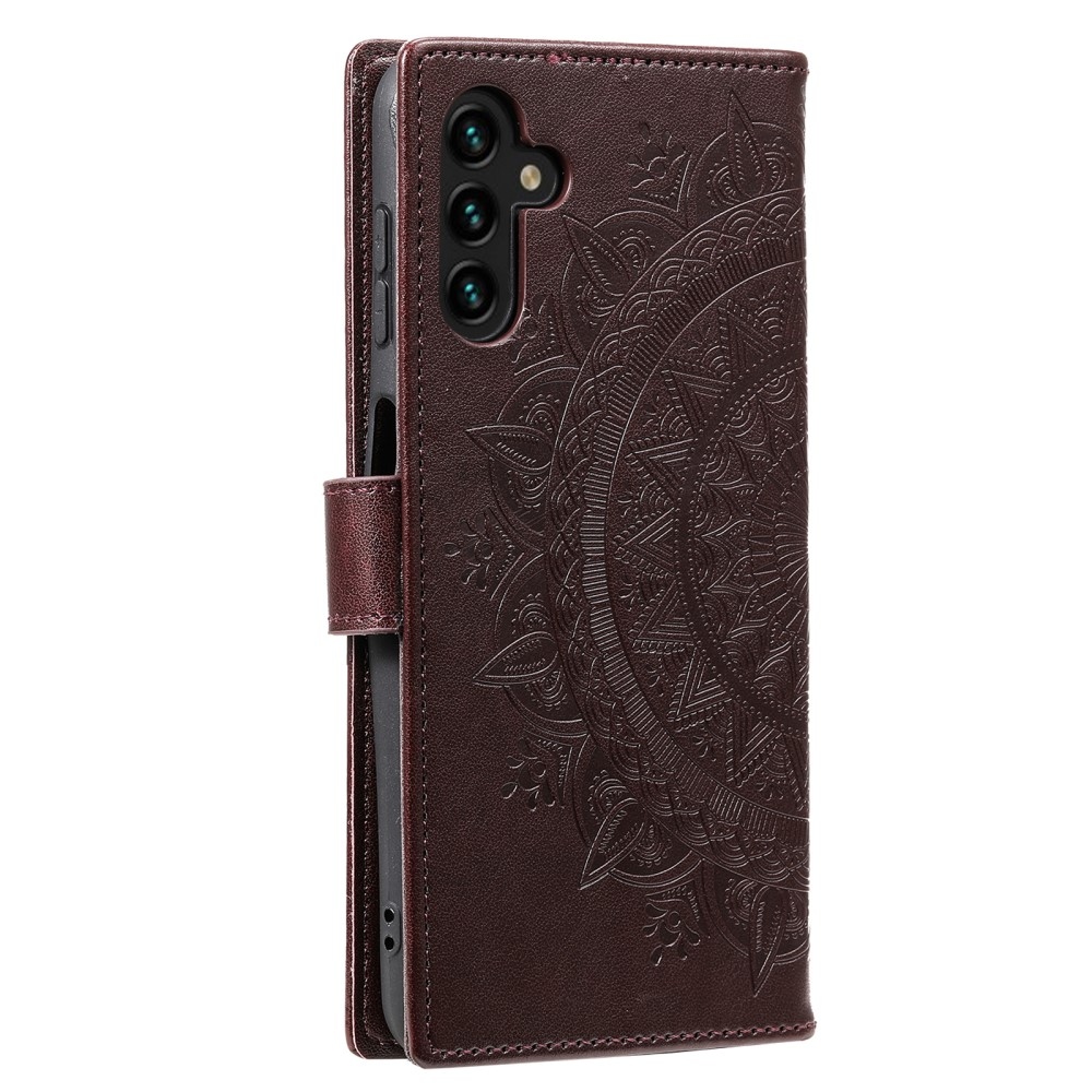 Mandala könyvtáska Samsung Galaxy A26 5G - barna