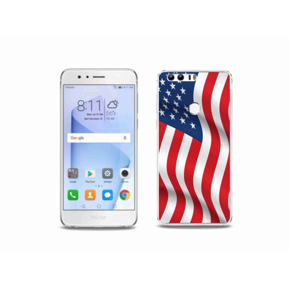 Gél borítás mmCase a Honor 8-hoz - amerikai zászló