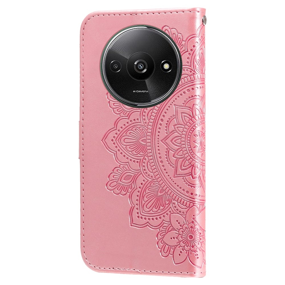 Mandala könyv tok a Xiaomi Redmi A3-hoz - rózsaszínű