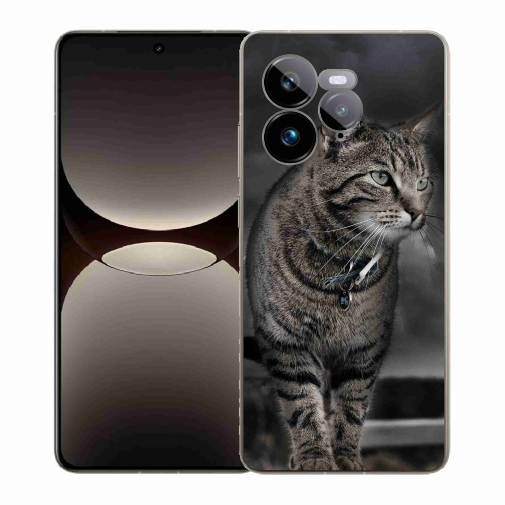 Zselés borítás mmCase a Realme GT 7 Pro 5G számára - macska