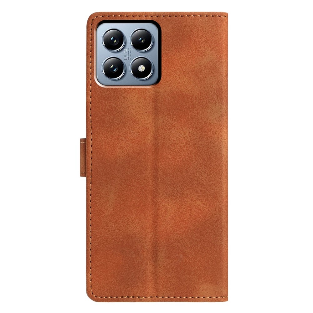 Háromszögek könyvtáska Xiaomi 15T Pro-hoz - barna