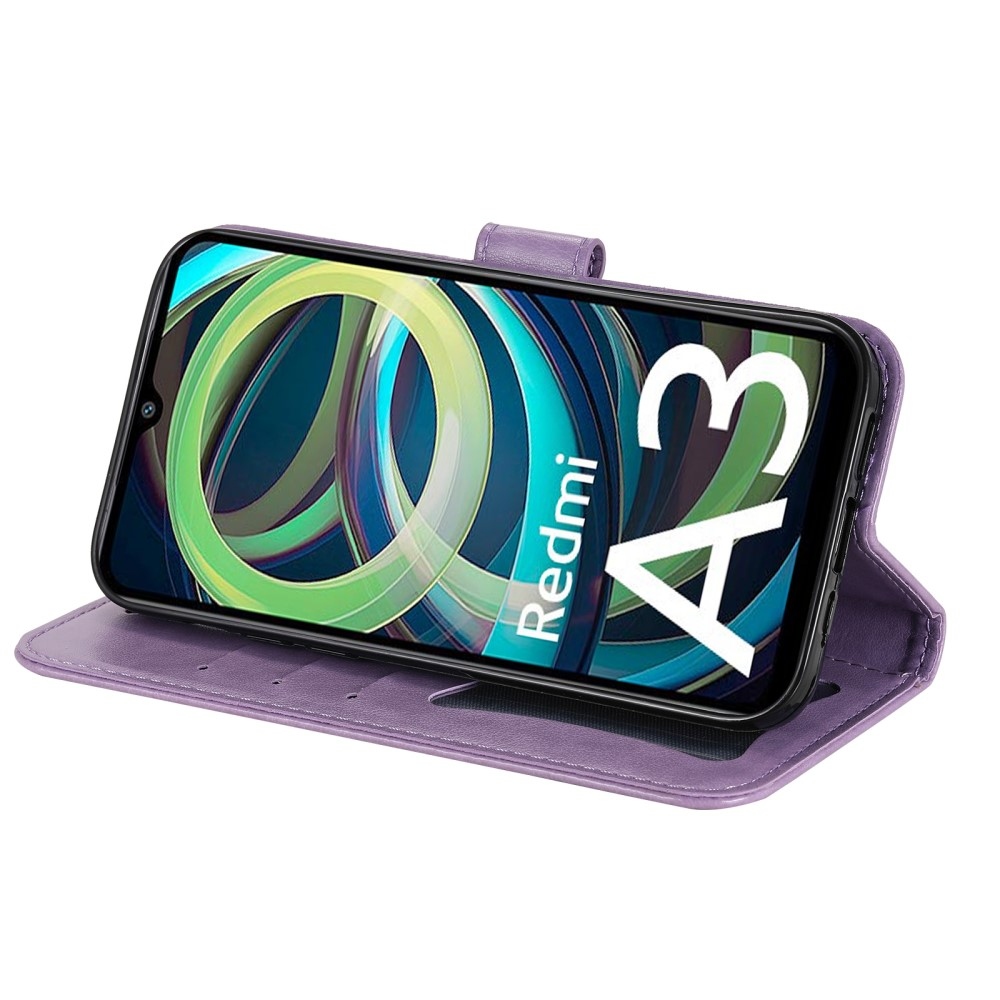 Mandala könyv tok Xiaomi Redmi A3-hoz - lila
