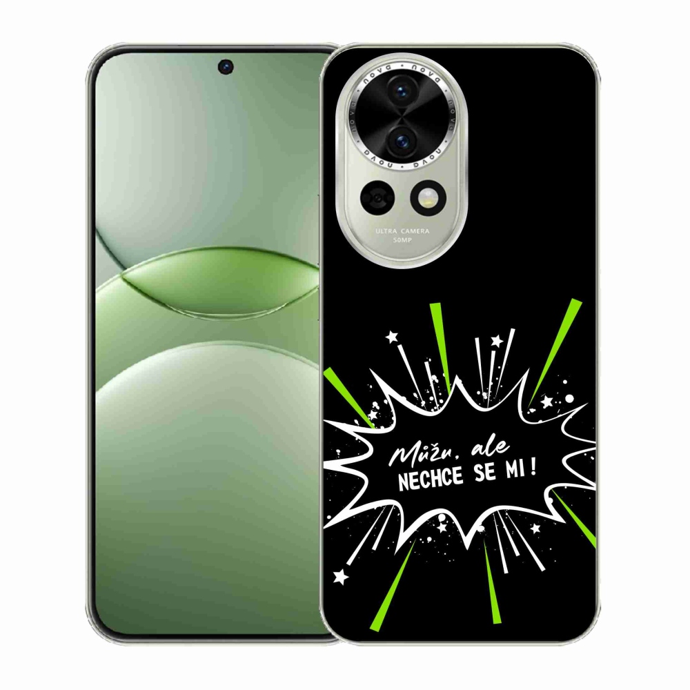 Gél borító mmCase a Huawei Nova 13 5G készülékhez - vicces szöveg 11 fekete háttér