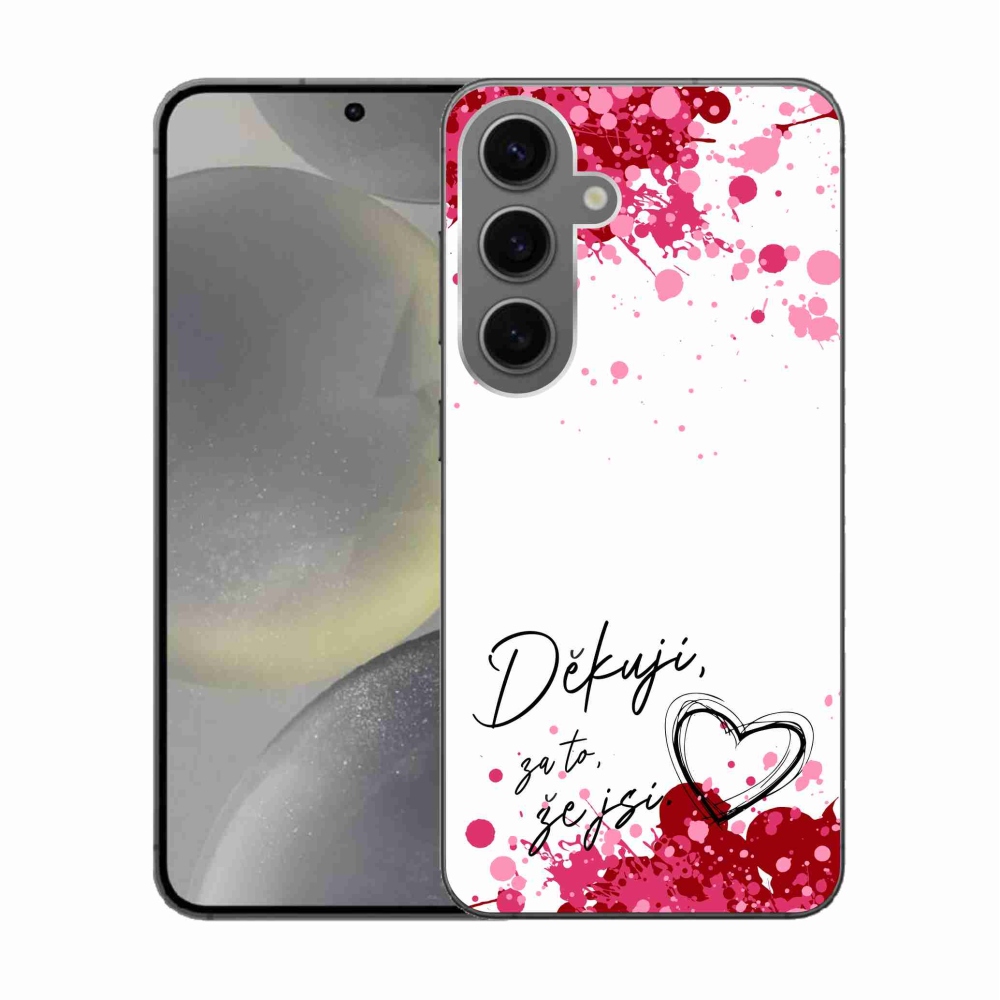 Gél borítás mmCase Samsung Galaxy S24 készülékhez - text in love 2 fehér háttér