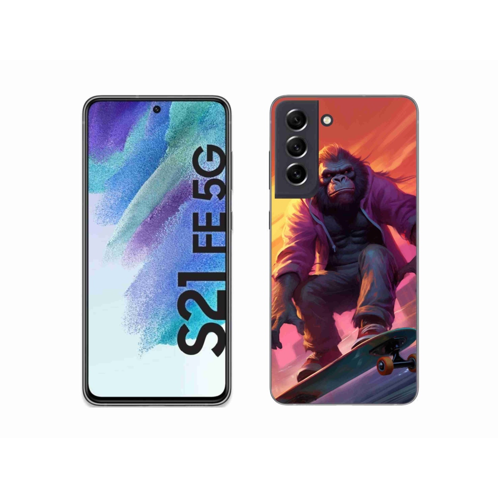 Zselés borítás mmCase Samsung Galaxy S21 FE 5G - gorilla gördeszkán