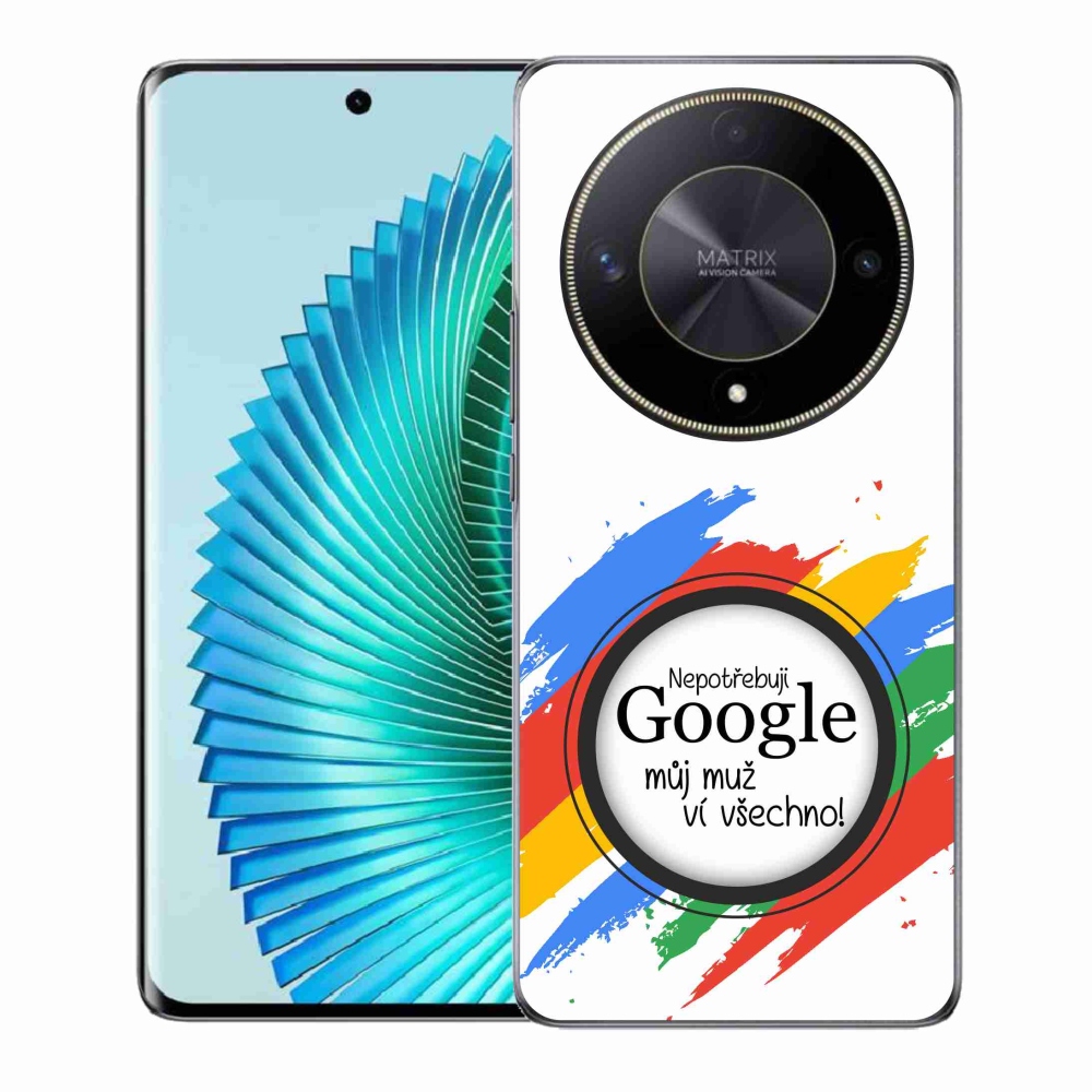 Gél borító mmCase a Honor Magic 6 Lite 5G-n - az ember tudja, hogy minden fehér háttérrel rendelkezik