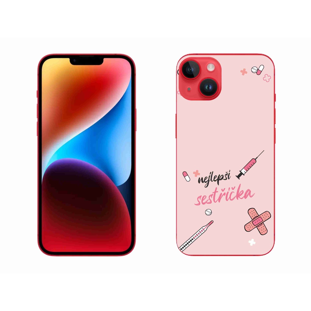 Gél borítás mmCase iPhone 14 Plus készülékhez - legjobb kishúg rózsaszín háttérrel