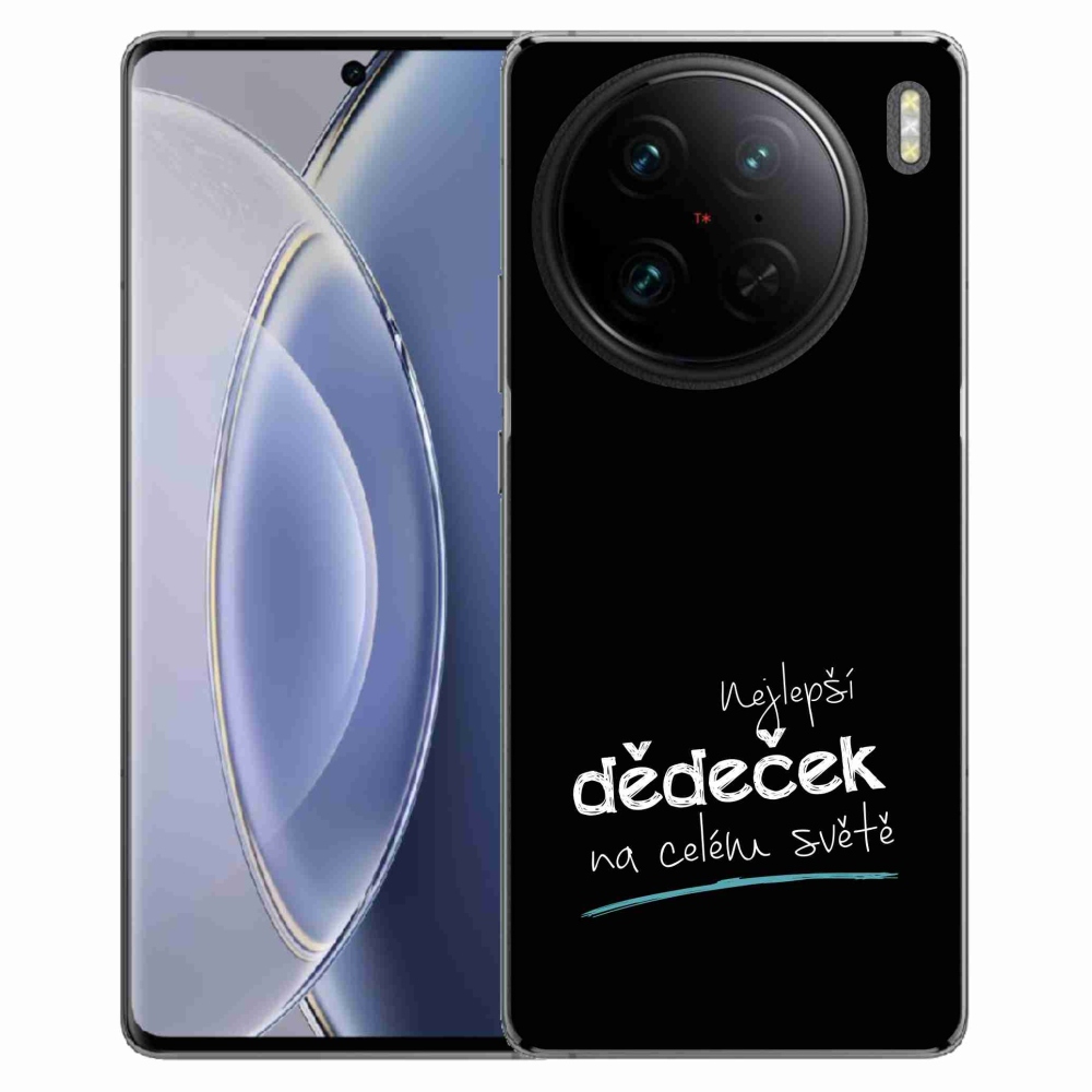 Gélburkolat mmCase a Vivo X90 Pro-n - a legjobb nagypapa 3 fekete háttérrel