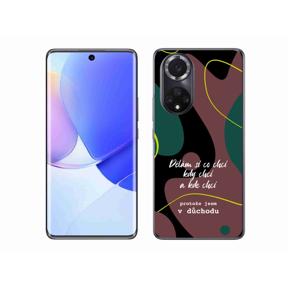 Gél borító mmCase a Huawei Nova 9-hez - vicces szöveg 10 fekete háttérrel