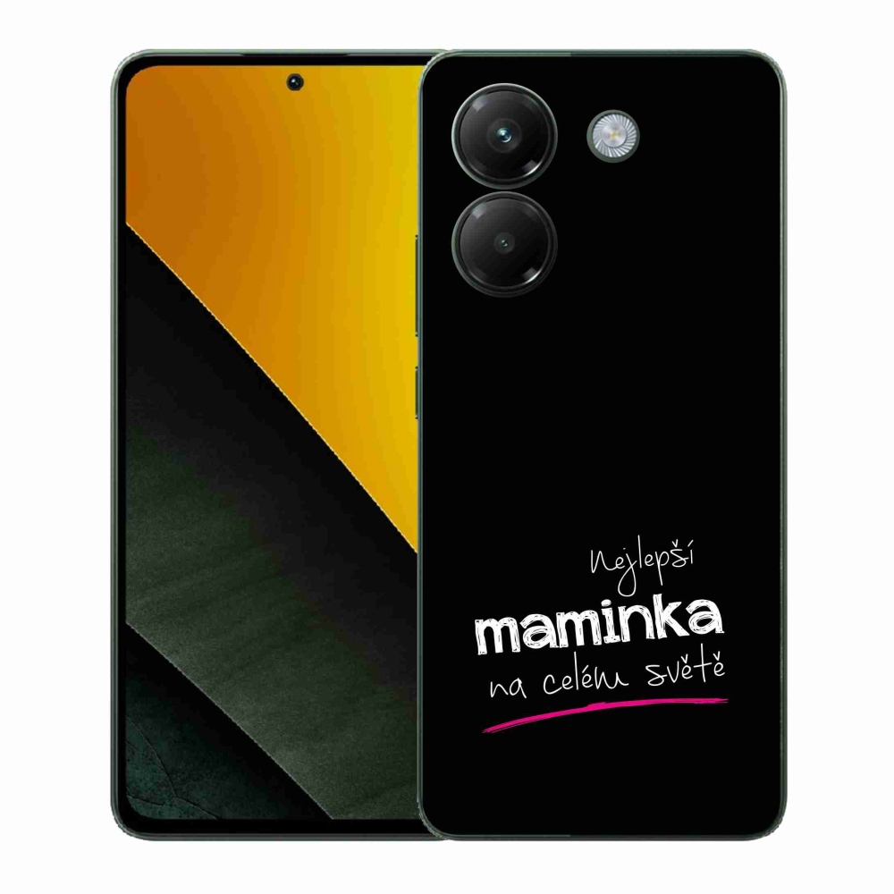 Gél borító mmCase a Xiaomi Poco M7 Pro 5G - legjobb anya 4 fekete háttérrel