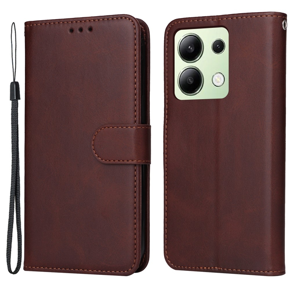 Tárcás könyv tok Xiaomi Redmi Note 13-hoz - barna