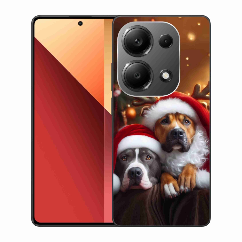 Gél borítás mmCase a Xiaomi Redmi Note 13 Pro 4G/Poco M6 Pro - Karácsonyi kutyákhoz