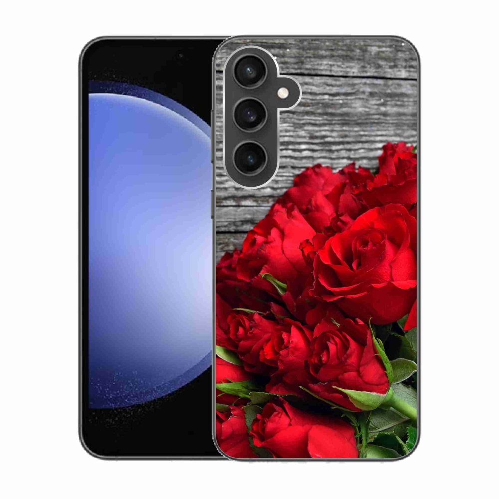 Zselés borítás mmCase Samsung Galaxy S23 FE készülékhez - piros rózsa