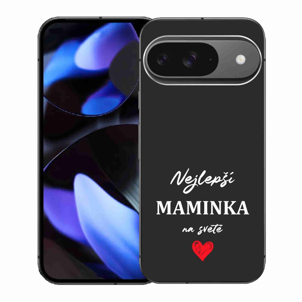 Gél borítás mmCase a Google Pixel 9/9 Pro készülékhez - Best Mom 1 fekete háttér
