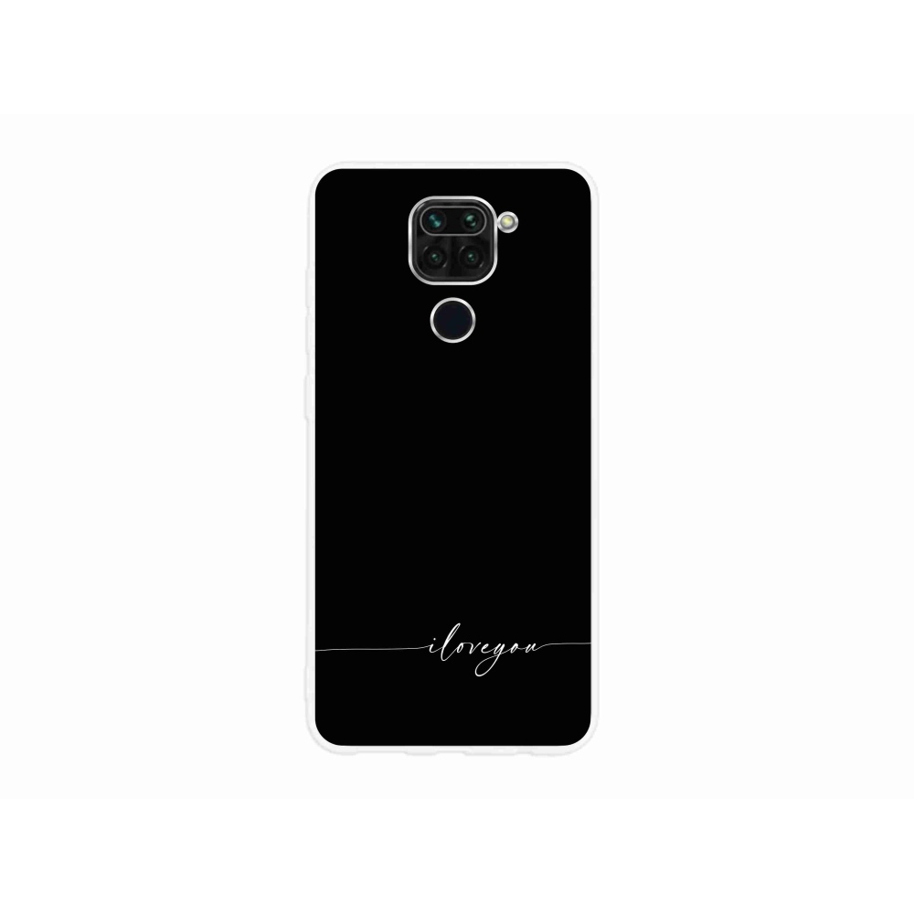 Gél borító mmCase a Xiaomi Redmi Note 9-hez - Szeretlek fekete háttérrel