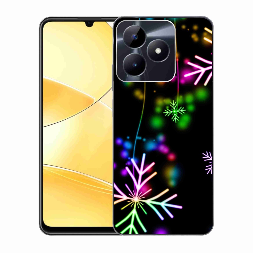 Zselés borítás mmCase a Realme C51/C53 készülékhez - színes pelyhekkel