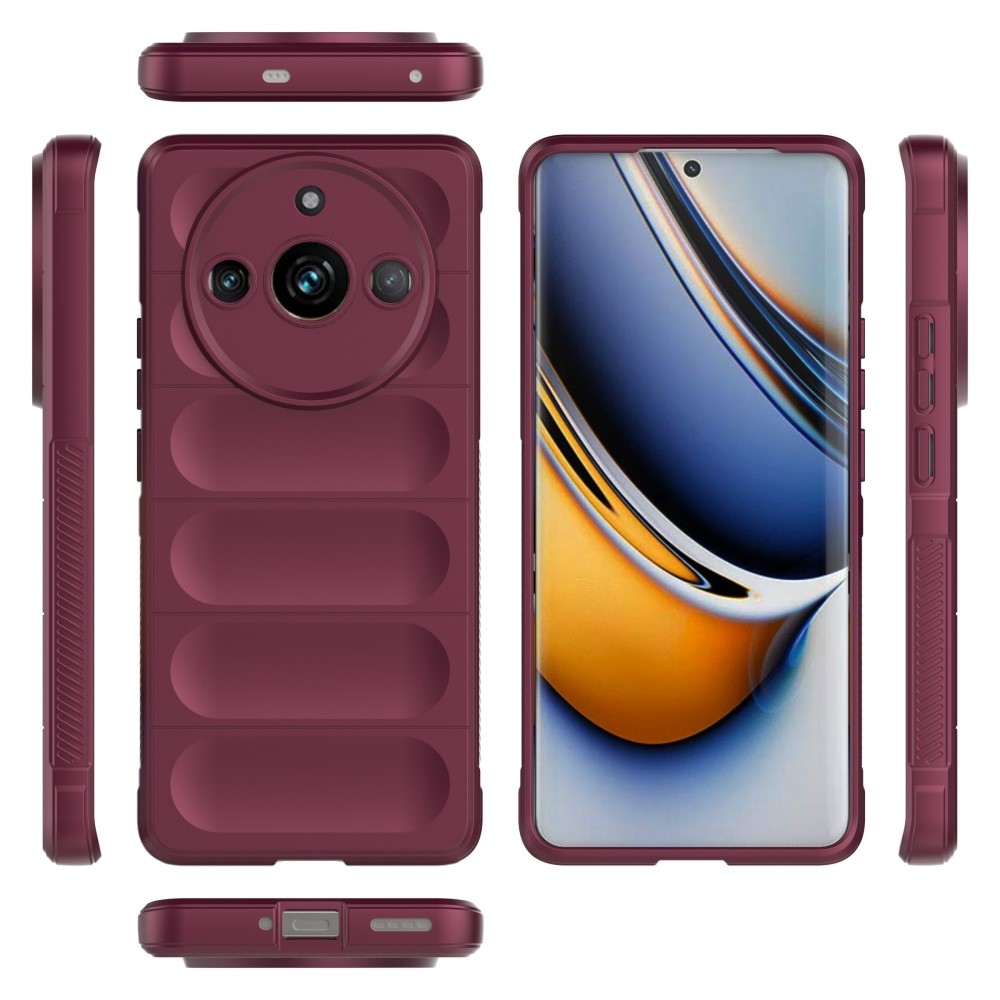 Ütésálló zselés tok a Realme 11 Pro 5G/11 Pro+ 5G készülékhez - bordó színű