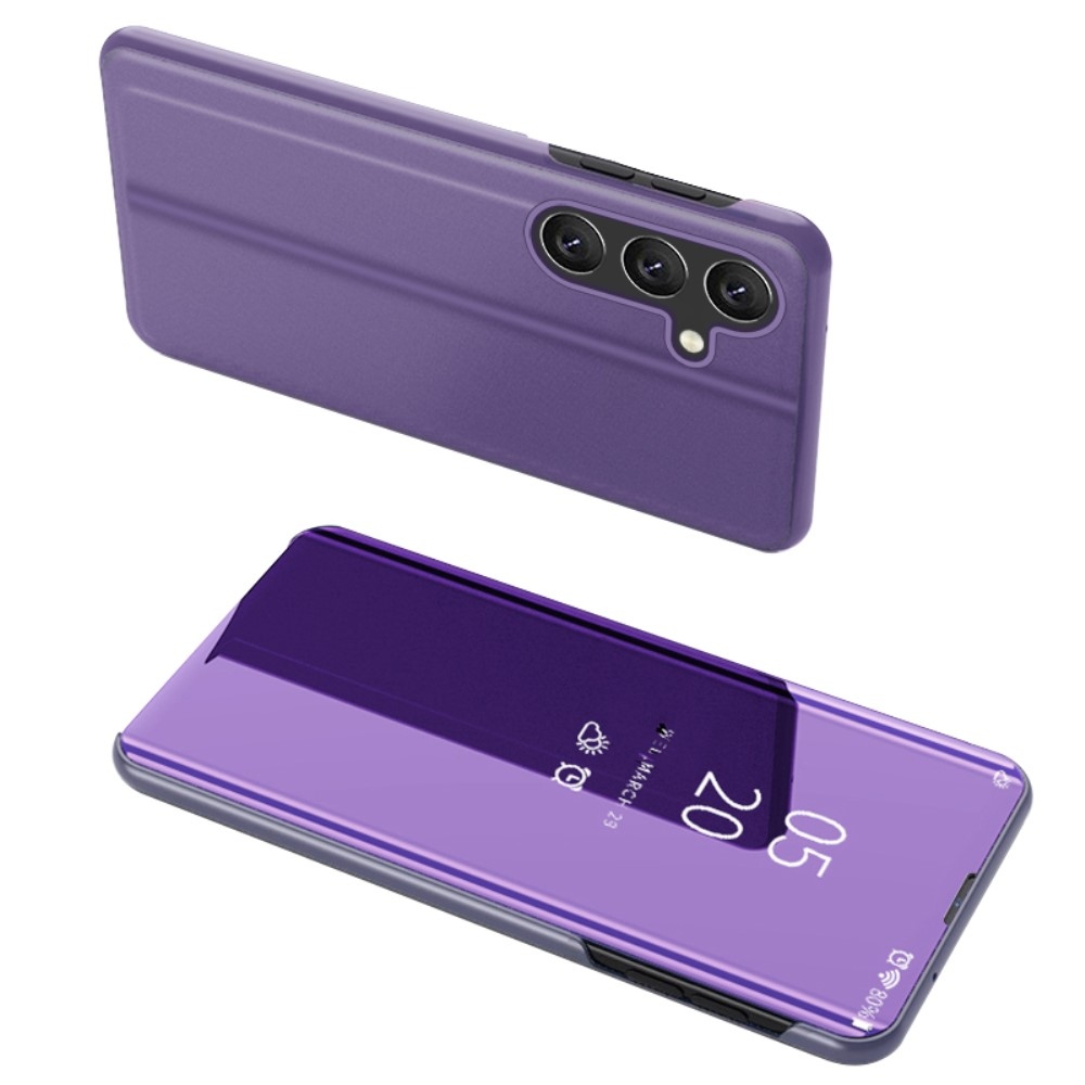 Átlátszó zárófedél matt előlappal Samsung Galaxy A05s készülékre - sötét lila