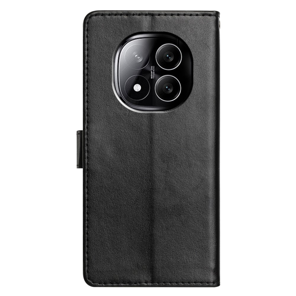 Vérrögök könyv tok Xiaomi Redmi Note 14 Pro 5G/Poco X7 5G - fekete