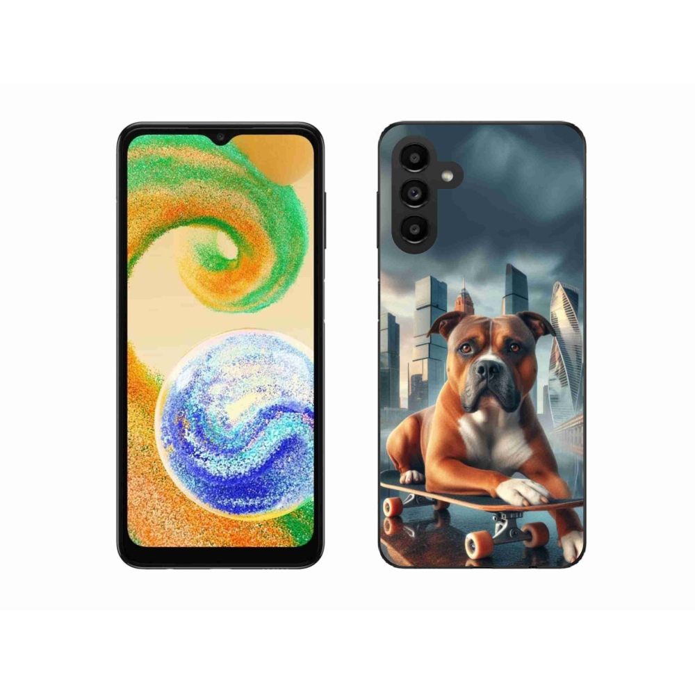 Zselés borítás mmCase Samsung Galaxy A04s (164.7x76.7x9.1mm) - kutya gördeszkán