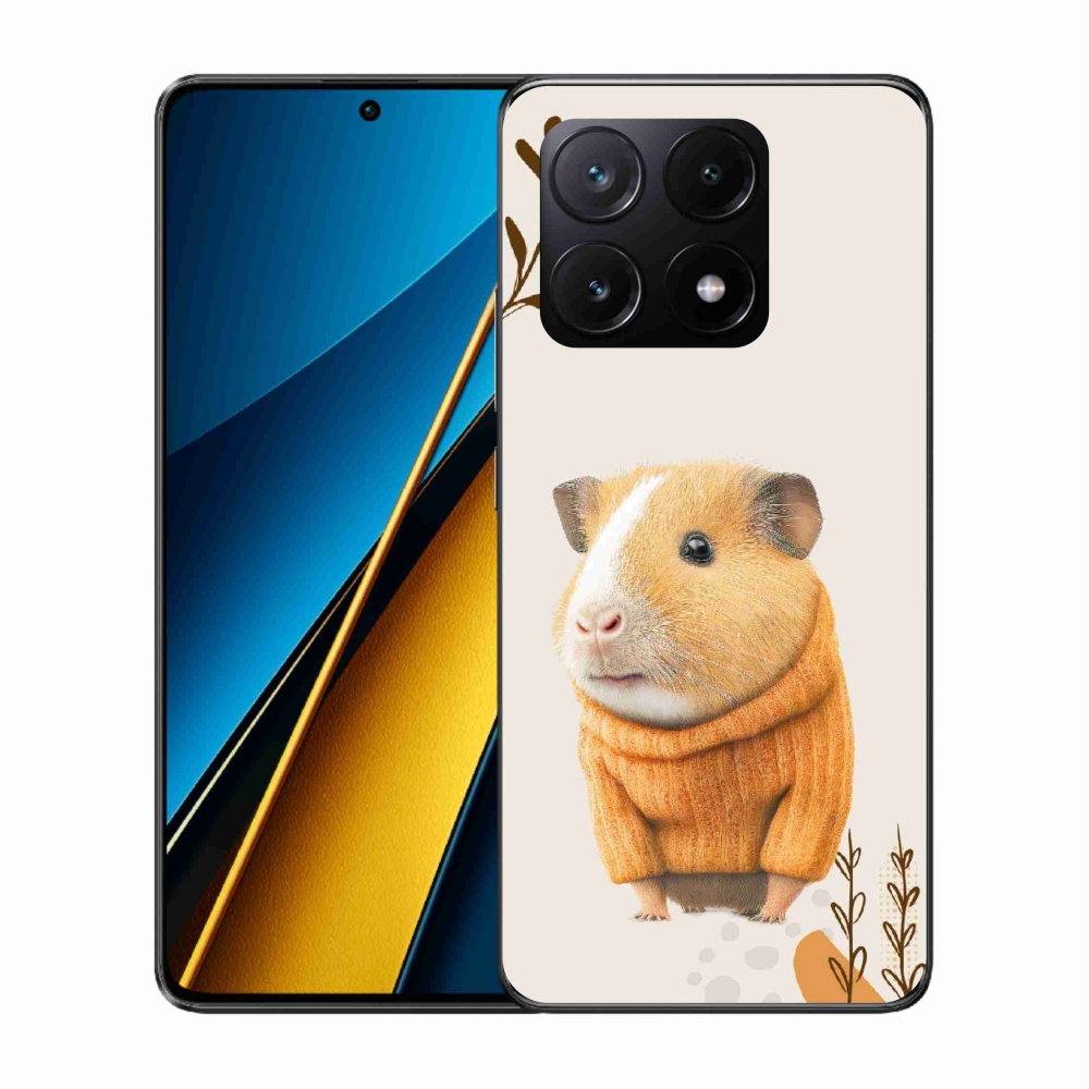 Gél borítás mmCase a Xiaomi Poco X6 Pro 5G számára - tengerimalac pulóverben