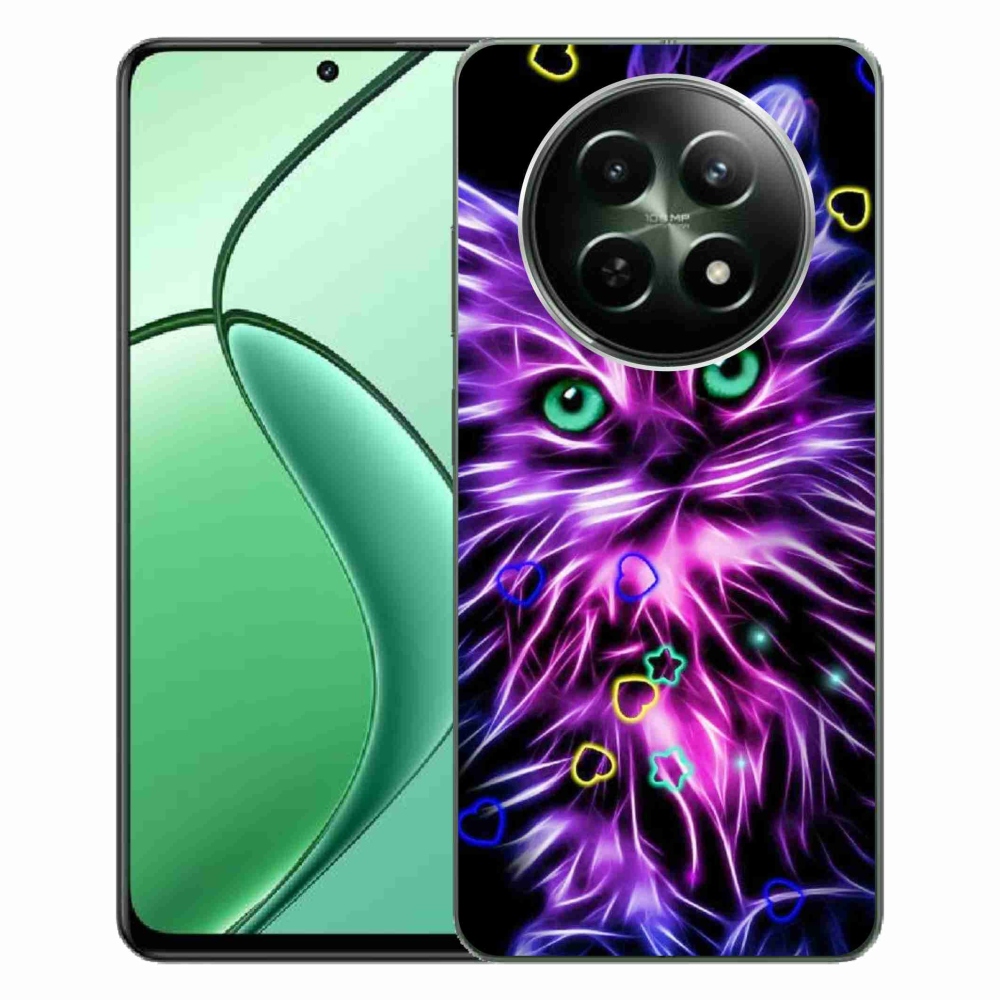 Zselés borítás mmCase a Realme 12 5G/12x 5G készülékhez - absztrakt macska
