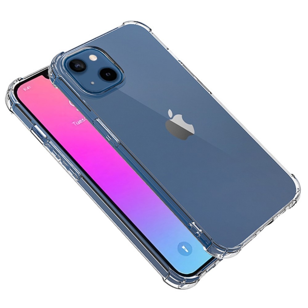Átlátszó zselés tok megerősített sarkokkal iPhone 15 Plus készülékhez - átlátszó