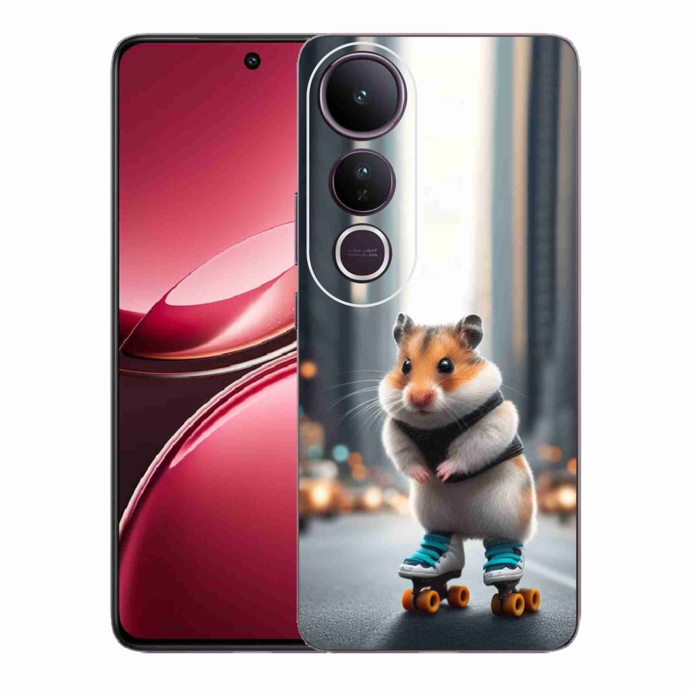 Gélburkolat mmCase a Vivo V50 Lite 4G/5G-n - hörcsög a korcsolyán