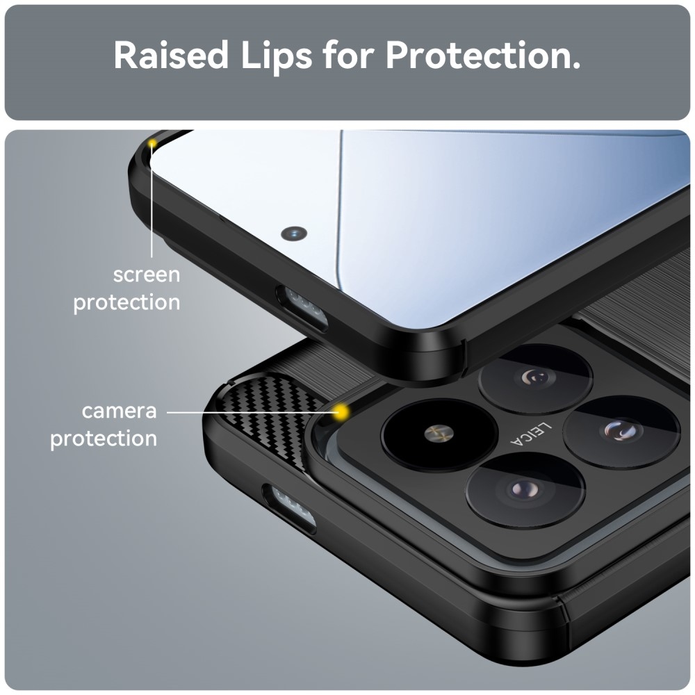 Szénálló zselés tok Xiaomi 14 Pro-hoz - fekete