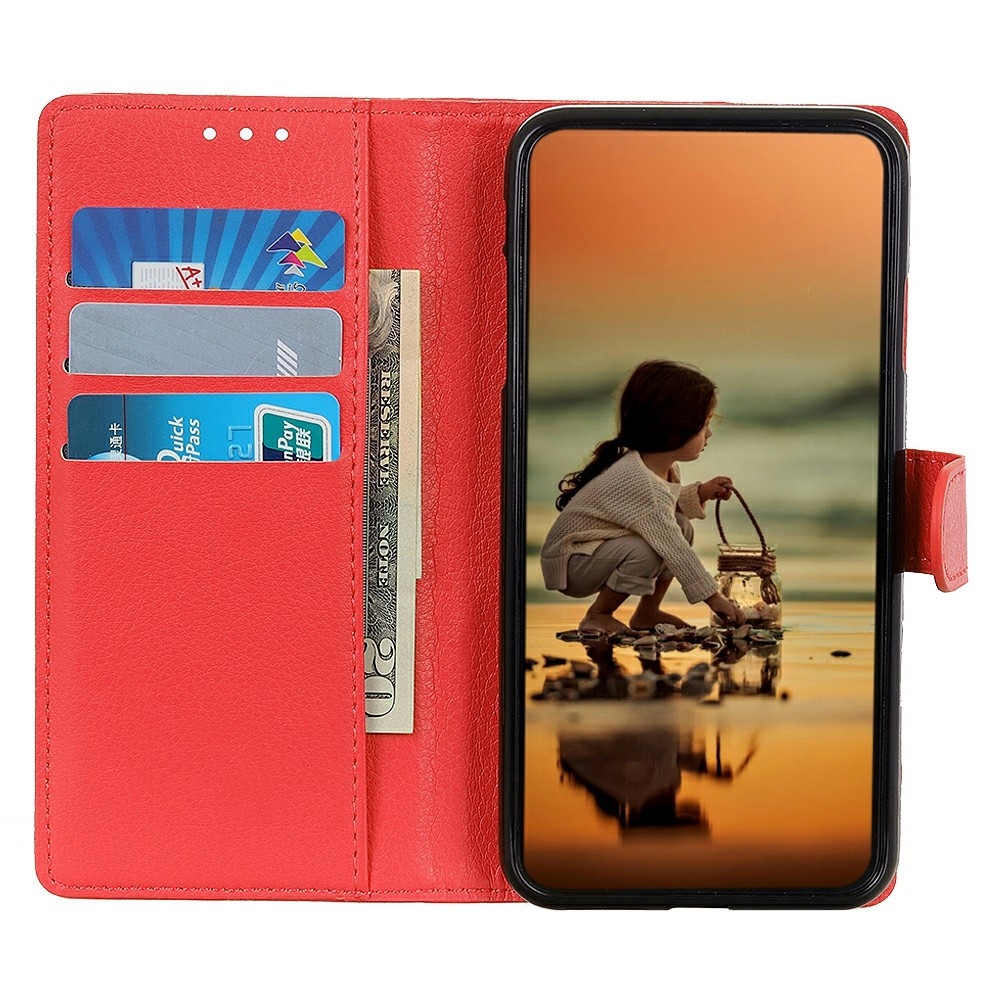 Litchie könyvtáska Samsung Galaxy A56 5G - piros