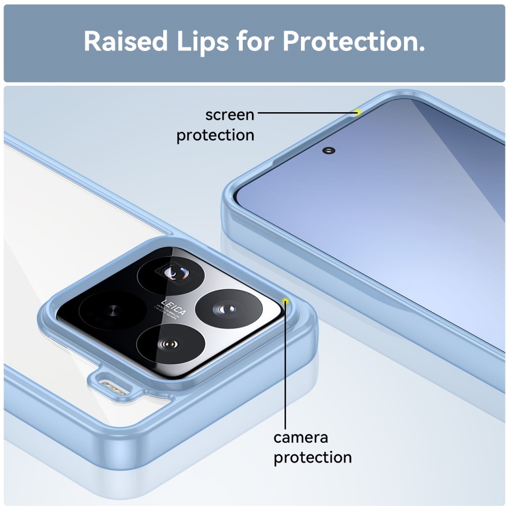 Gél tok fix hátlappal Xiaomi 15 Pro-hoz - kék