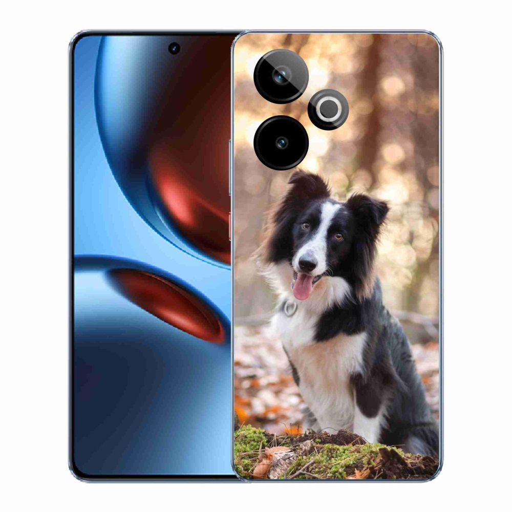 Rugalmas zselés tok mmCase képpel a Realme GT 7 5G/GT 7T 5G - border collie 1