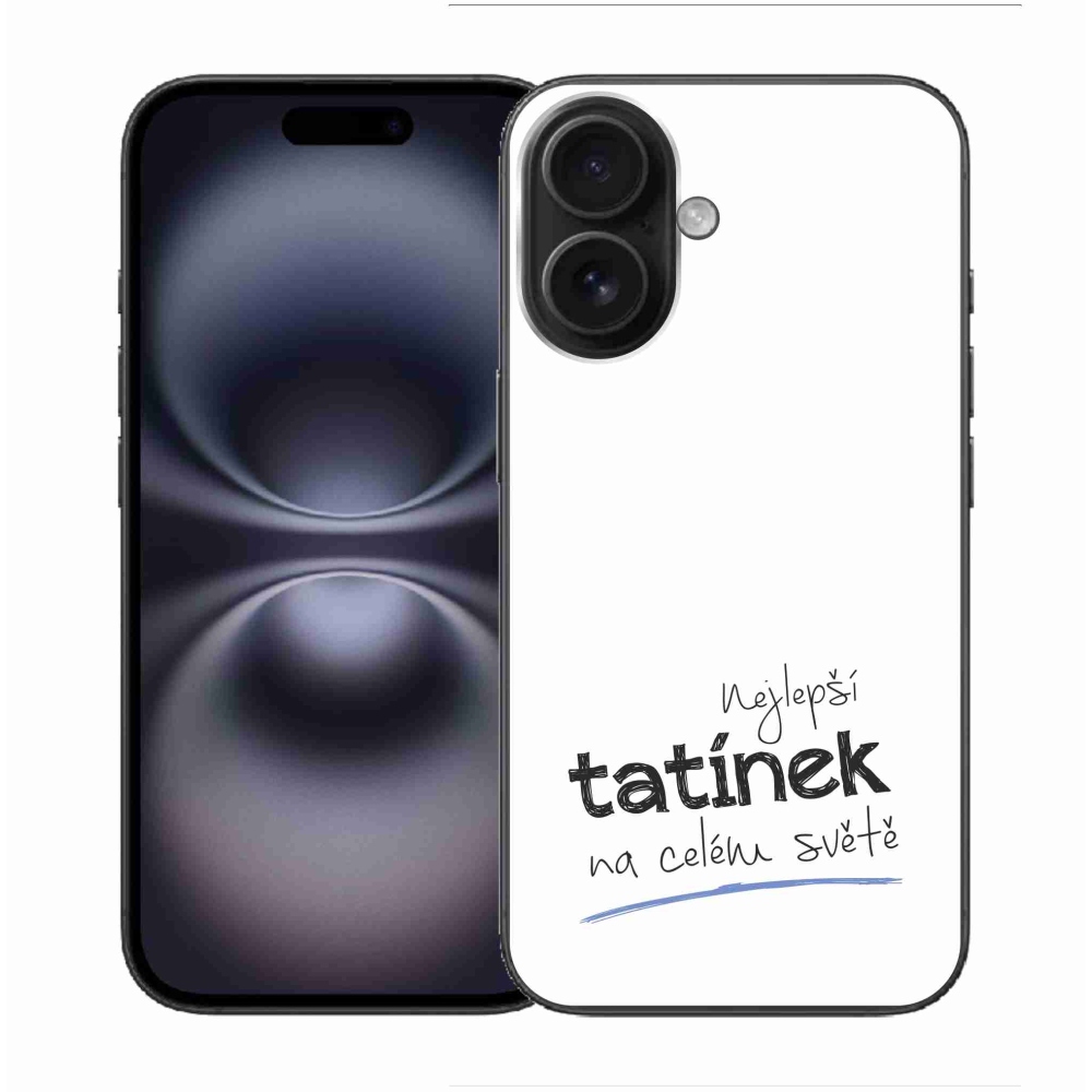 Gél borítás mmCase iPhone 16 készülékhez - legjobb apuci 4 fehér háttér