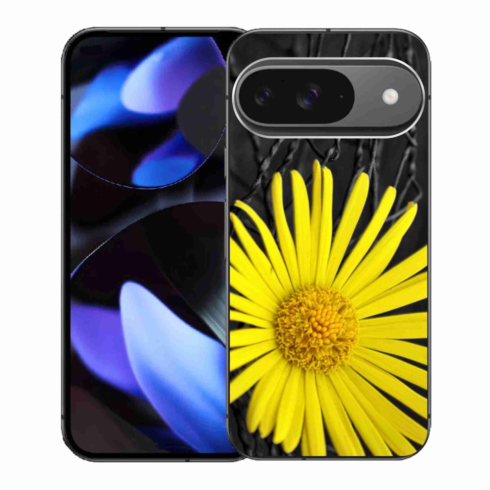 Zselés borítás mmCase a Google Pixel 9/9 Pro készülékhez - sárga virág