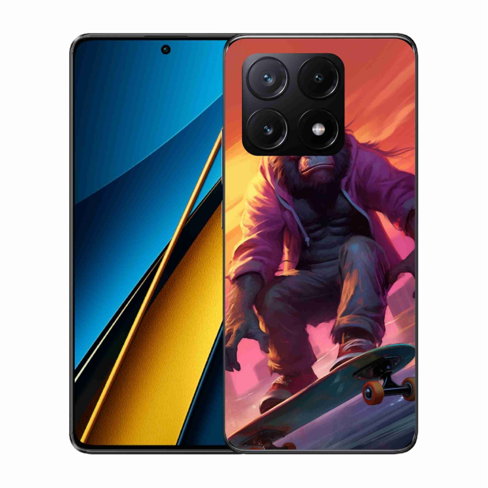 Gél borítás mmCase a Xiaomi Poco X6 Pro 5G számára - gorilla a gördeszkán