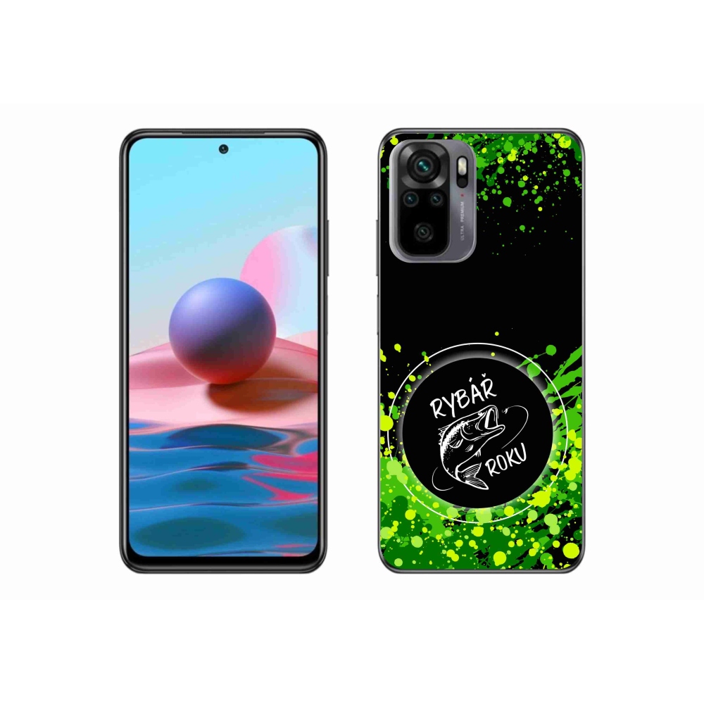 Gél borító mmCase a Xiaomi Redmi Note 10S-hez - az év halászának fekete háttere
