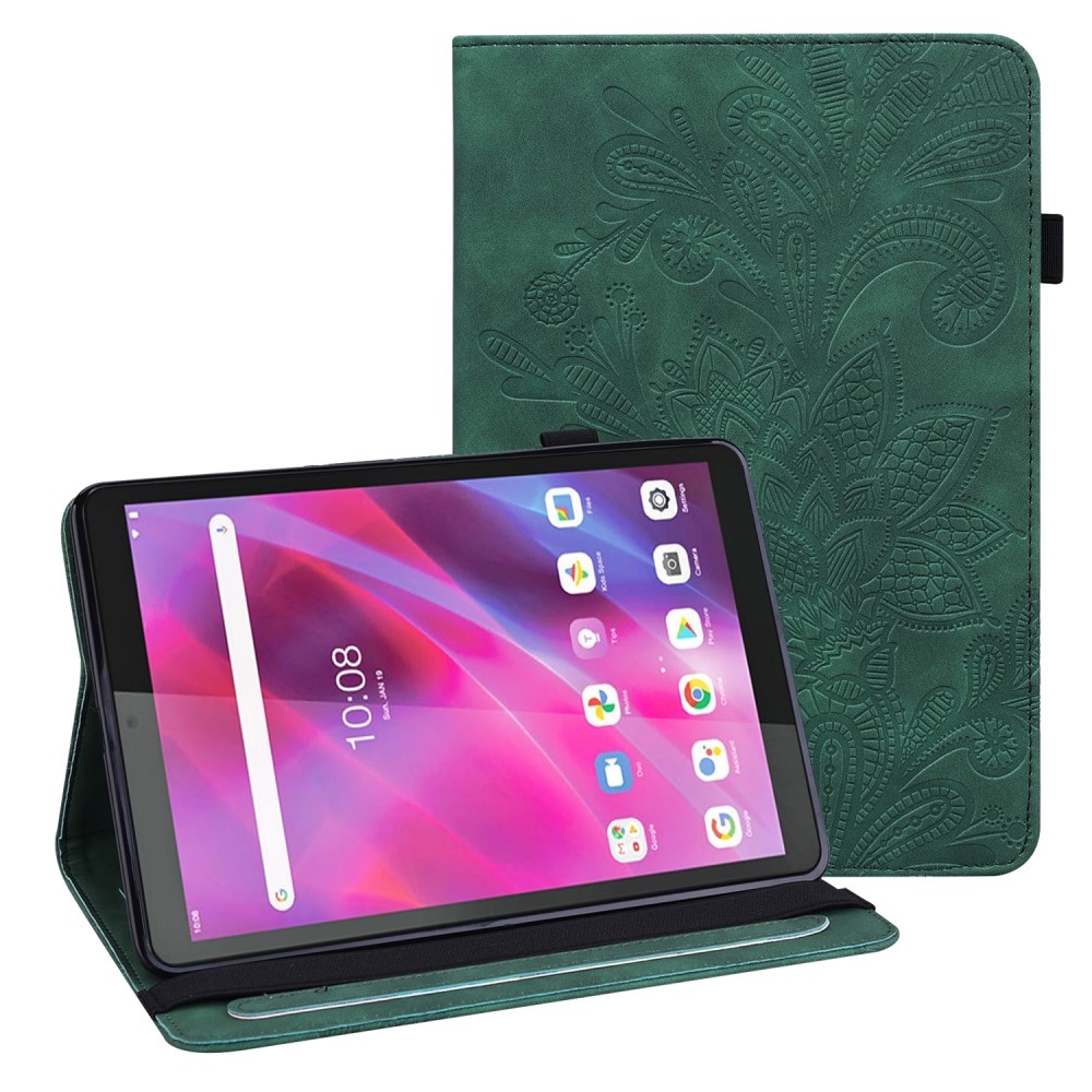 Virágos tok a Lenovo Tab M8 4. generációs (2024) Lenovo Tab M8-hoz - zöld színű